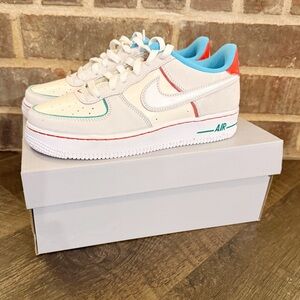 Nike Air Force 1 LV8 Basketball Shoes, size 5.5 YOUTH, women’s size 7
